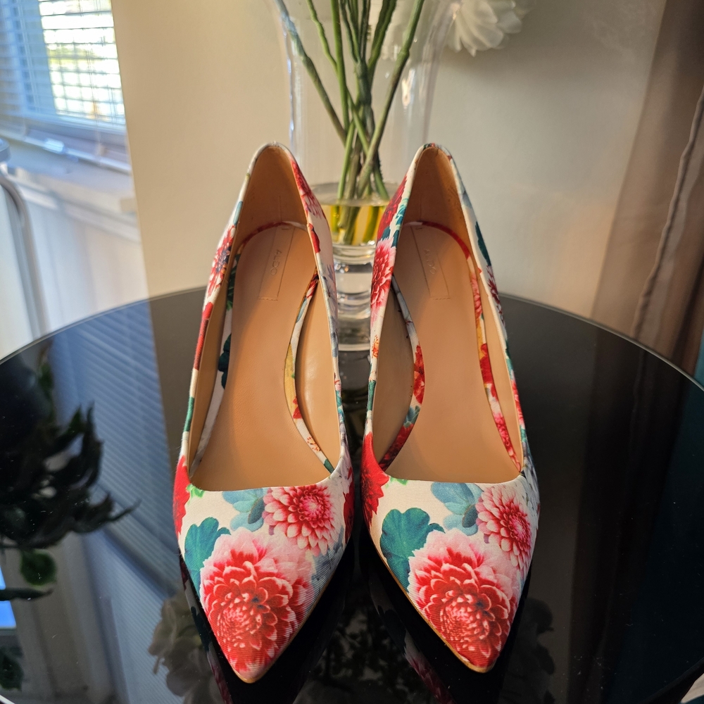 Aldo Multicolor Floral Heels